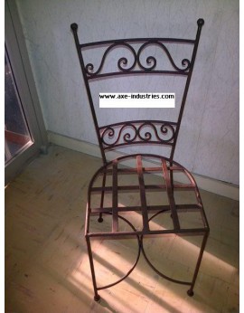 Chaise en fer forgé modèle Romance avec assise