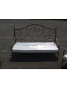 Canapé Coeur en fer forgé 1.60m x 0.60m  