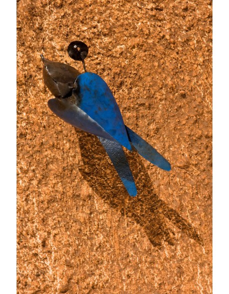 Hirondelles à ailes bleus en métal