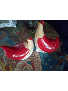 Lot de 2 poules 