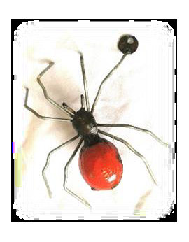 Petite araignée rouge pour  mur  13 cm