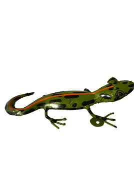 Salamandre verte en  métal...