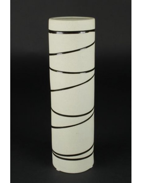Vase tubulaire en céramique naturelle 6391