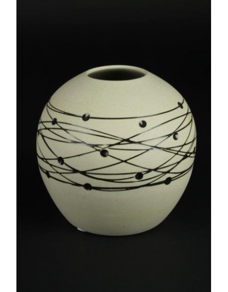 Vase boule en céramique naturelle 6251