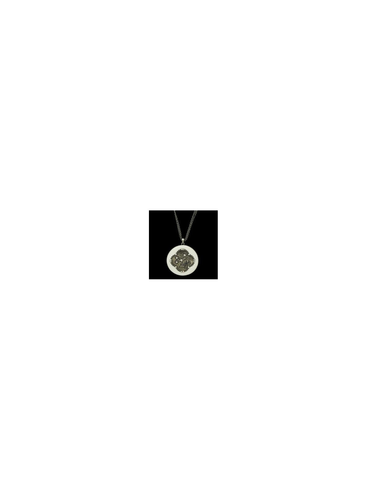 Collier 10986B en métal,émail et strass