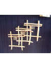 Photophore mural en bois et verre naturel
